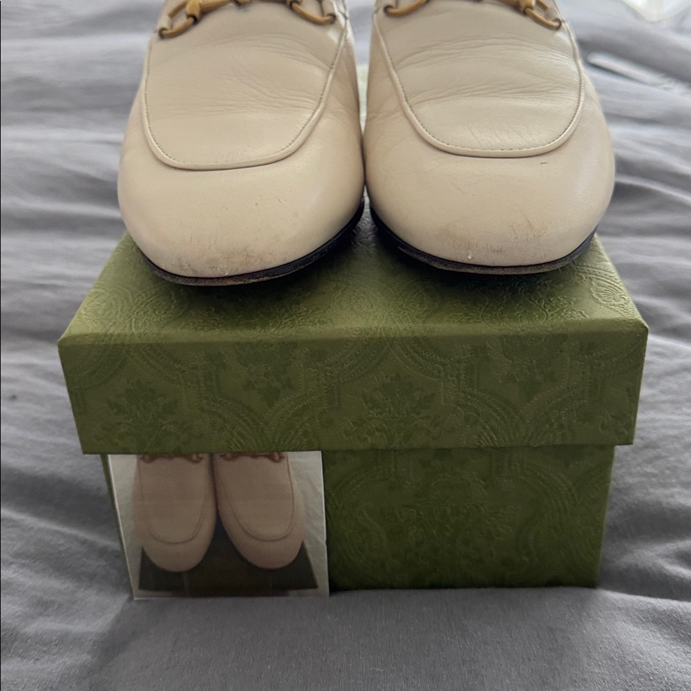 Gucci Womens Princetown Cream Leather
Gold Horsebit Mules Slippers. Made in 🇮🇹 - Picture 6 of 11